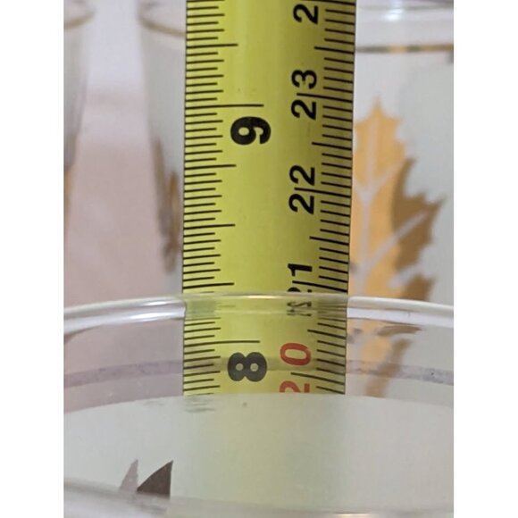 Libbey Pilsner Glasses & Ice Bucket - Frosted With Golden Leaves - Set of 5 - Picture 5 of 7